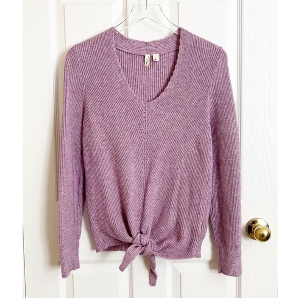 Moth by Anthropologie Tie‎ Front V-Neck Sweater